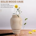 thumbnail image 2 of Wooden Vase Decoration Living Room Table Solid Wood Ware Flower Bottle Ornament Home Decoration, 2 of 9