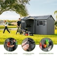 thumbnail image 5 of Lifetime Polyethylene Storage Shed, 90 sq ft., 12.5 ft x 8 ft., Tan/Gray (60454), 5 of 12