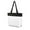 White / Black Top, variant on Muka Canvas Zippered Tote with Lining, Two-Tone Accent Gusseted Tote Bag, 15-1/2" x 12" x 3"-White / Black Bottom