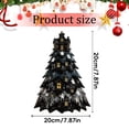 thumbnail image 3 of DIY Halloween Fabric Tree with Haunted House Topper, Dark Blue Night Sky Patchwork, Spooky Village Scene Tabletop Centerpiece for Mantel, Village Style, 1 Count, 3 of 8