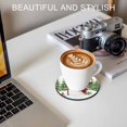 thumbnail image 6 of Green Red Snowman Christmas Coasters Set of 4, Absorbent Coasters for Drinks, Xmas Tree Snowflake Winter Coaster for Desk Coffee Table Protection, Home Decor House Warming Gifts 4", 6 of 8