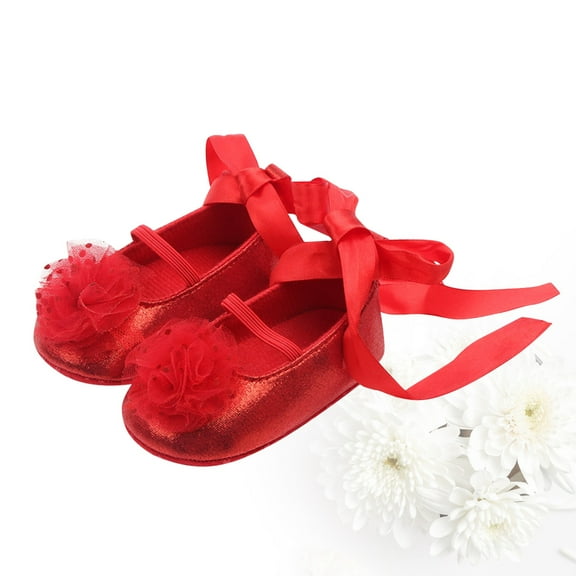 Amosfun Toddler Walking Shoes Baby Shoes PU Material for Girls Autumn 1 Pair