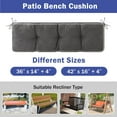 thumbnail image 6 of Bench Cushions for Outdoor Furniture, 42 x 16 Inch Outdoor Bench Cushion, Patio Bench Cushion with Durable Ties, Long Patio Seat Cushions for Garden, Indoor, Kitchen&Dinin, 6 of 7