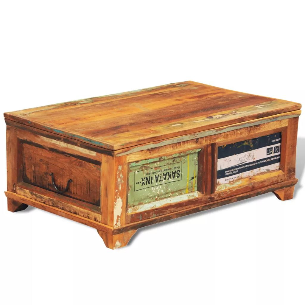 Kepooman Modern Vintage Reclaimed Wood Coffee Table for Living Room, Brown Kepooman Modern Vintage Reclaimed Wood Coffee Table for Living Room, Brown