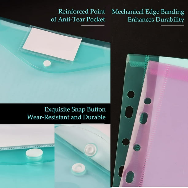 Durable pochette d'affichage imperméable à l'eau, avec attache-câbles, ft A4,  paquet de 5 pièces