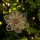 thumbnail image 2 of Flores navideñas huecas de polvo dorado Corona navideña de ratán Decoración DIY Flores navideñas Accesorios para árboles de Navidad, 2 of 7