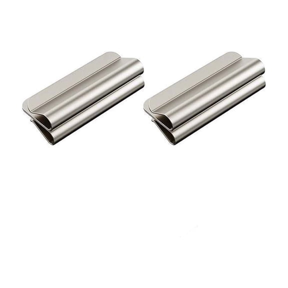 Tunhigl 2 Pair Magnetic Curtain Clips, Detachable Light Blocking Window Closure for Bedroom Living Room, No-Drill