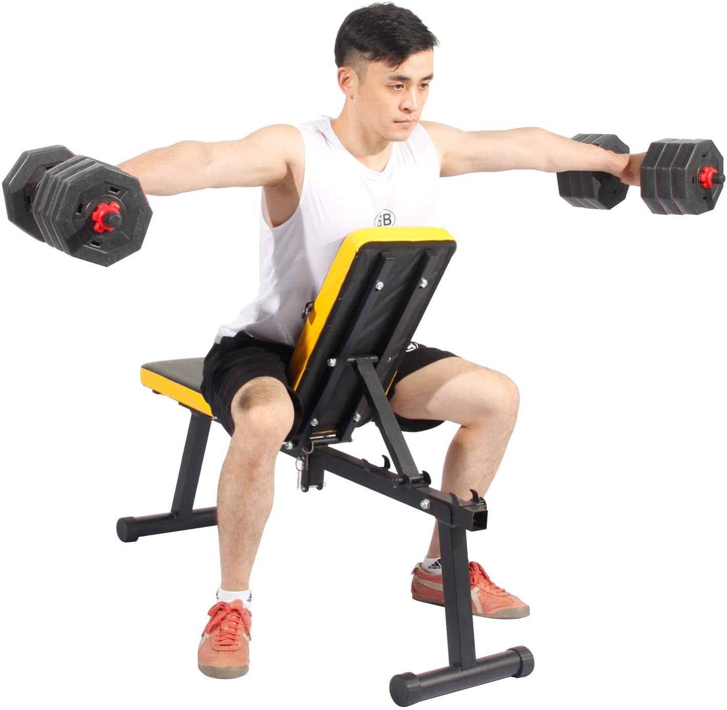 126x40.5x52 cm SogesPower foldable weight bench bench Multifunctional weight benches Training bench for strength training at home 