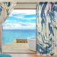 thumbnail image 4 of Splicing Pattern Marble Colorful Art Semi Sheer Curtains Window Voile Drapes Panels Treatment-55X78in for Living Room Bedroom Kids Room, 4 of 4