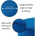 thumbnail image 4 of BirdRock Home Round Velvet Ottoman Foot Stool with Lattice - Blue, 4 of 10