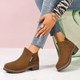 thumbnail image 5 of Women's Chelsea Ankle Boots Low Heel Fashion Short Booties Side Zipper Ladies Slip on Dress Work Boots, 5 of 8