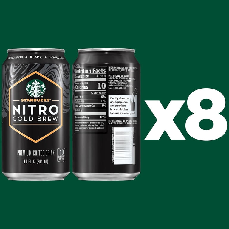 Free Shipping! Starbucks Nitro Cold Brew Black Unsweetened Coffee