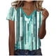 thumbnail image 1 of Camisetas Casuales de las Mujeres Impresas de Manga Corta con Cuello en V Blusa Superior para el Uso Diario Casual, Blusas Casuales de las Mujeres, 1 of 5