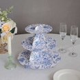 thumbnail image 5 of Balsa Circle 3 Blue Tiers Floral Print 11" Cake Cupcake Stand Party Wedding Events Centerpieces, 5 of 8