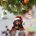 thumbnail image 5 of 2023 Dachshund Dog Car Interior Pendant Christmas Christmas Tree Decoration Hanging Ornament Decoration, 5 of 5