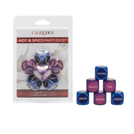California Exotic Novelties Hot & Spicy Couples Dice Game, 6 Dice Included, Water-Resistant