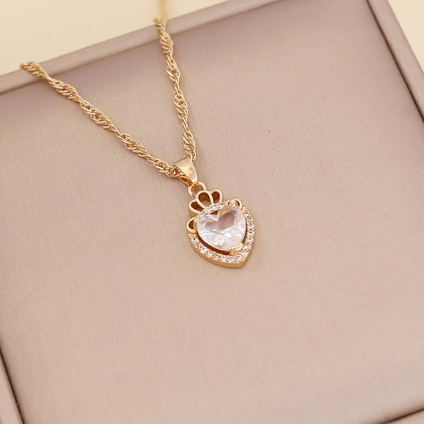 Collar para mujer, joyería para mujer, joyería para mujer, collar multicolor de moda para mujer, colgante de cadena de clavícula de cristal, collar para mujer