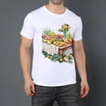 thumbnail image 2 of Mens Oversize T Shirts Flowers (7)Casual Short Sleeve Basic Tees Crew Neck T-Shirt Funny Graphic Tees Black or White XS-5XL, 2 of 5