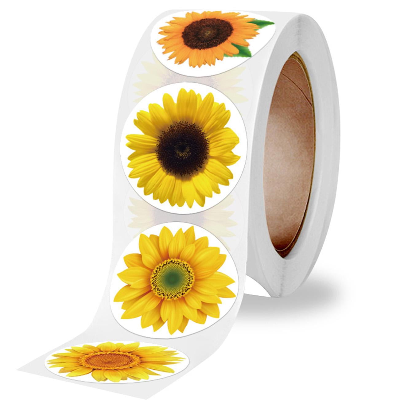 Sunflower Stickers,1Inch Sunflower Labels with 6 Sunflower Patterns  Sunflower Stickers Rolls Self Adhesive Seals for Christmas Thanksgiving  Party Decor Scrapbooking Cards Envelopes (500 Pieces) - Walmart.com