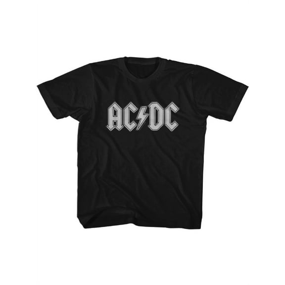 AC/DC Hard Rock Band Music Group Grey Logo Youth American Classics T-Shirt Tee