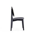 thumbnail image 4 of Manhattan Comfort Versailles 16.5" Round Wood Dining Chair in Black (Set of 2), 4 of 5