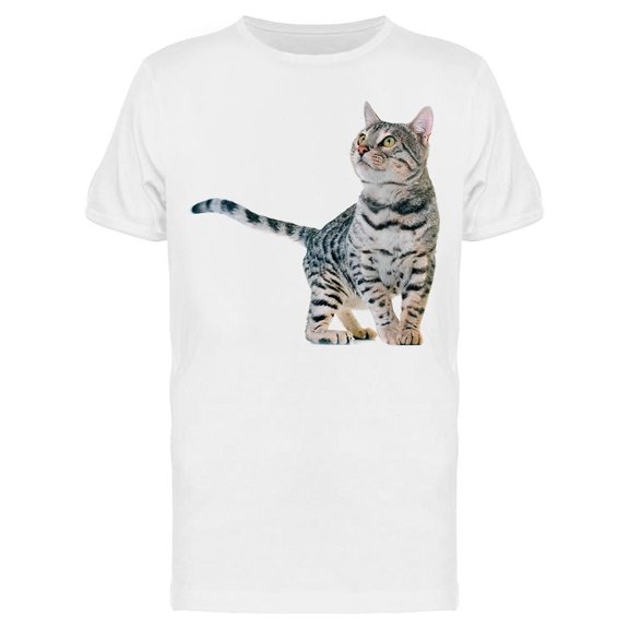 Monochrome Portrait Bengal Cat Tee Men's -Image by Shutterstock