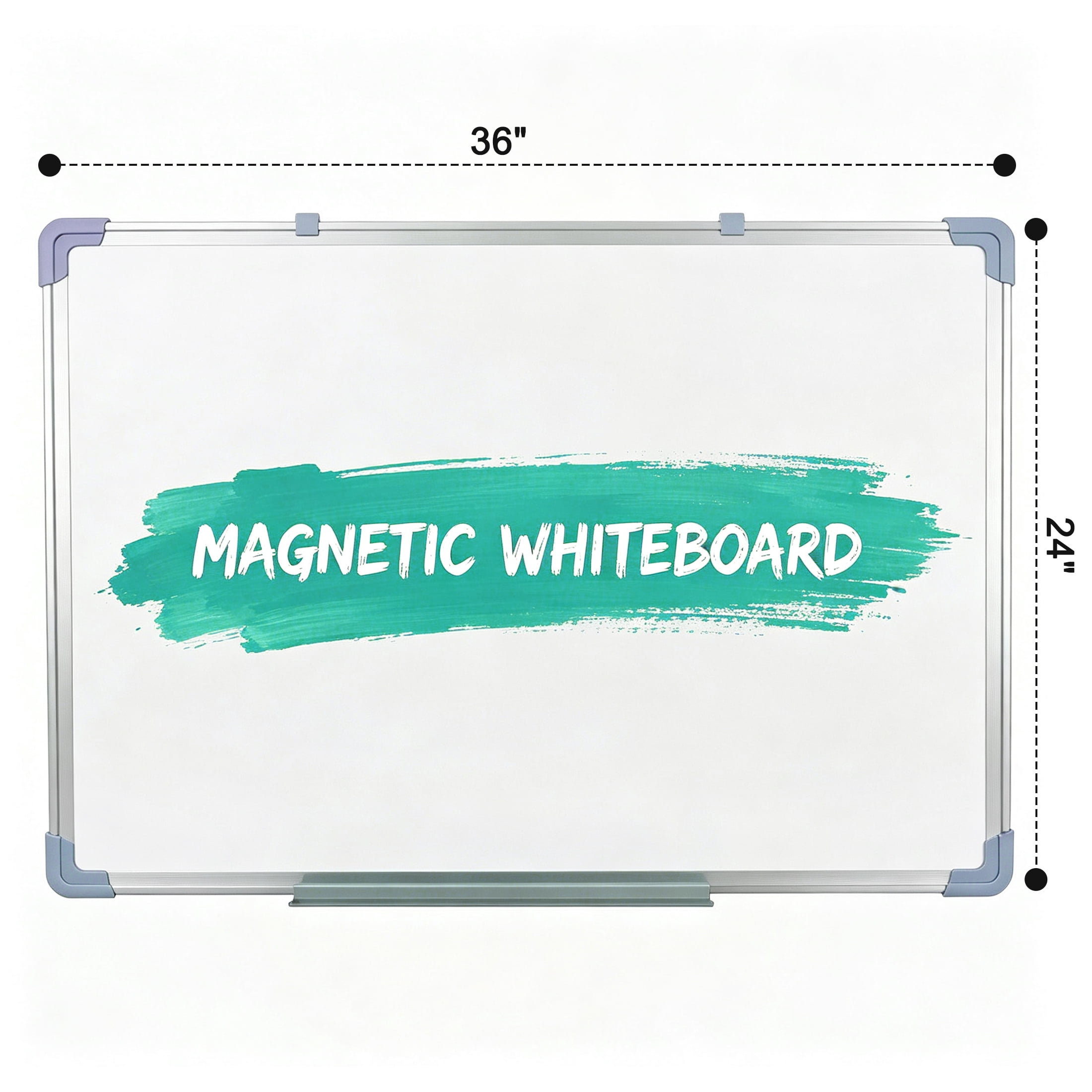 GARITIN White Board 36 x 24 Inch, Magnetic Dry Erase Board with Marker Tray, Aluminium Frame White Board for Office, Classroom & Home
