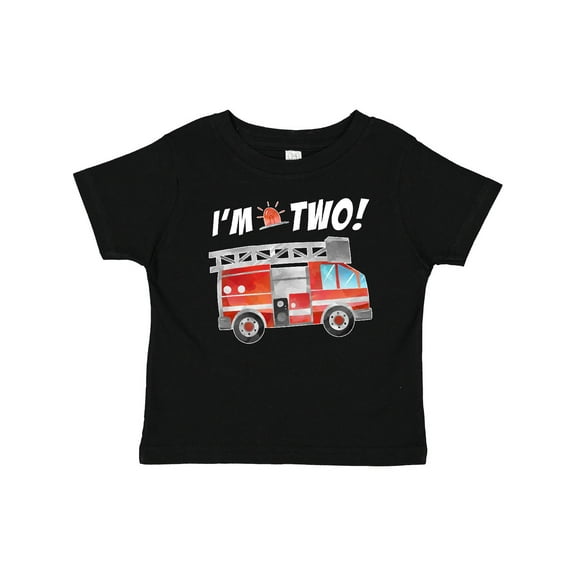 Inktastic I'm 2 Fire Truck 2nd Birthday Boys or Girls Baby T-Shirt