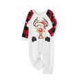 thumbnail image 4 of Christmas Pajamas for Family, Long Sleeve Reindeer Print Tops + Plaid Pants Set Sleepwear, 4 of 10
