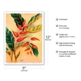 thumbnail image 2 of Heliconia Flower - Vintage Hawaiian Airbrush Art by Frank Oda (Hale Pua Studio) c.1940s - Master Art Print (Unframed) 9in x 12in, 2 of 4