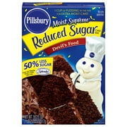 JM Smucker Pillsbury Moist Supreme Reduced Sugar Cake Mix, 18.25 oz
