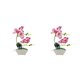 thumbnail image 1 of Plantas simuladas Billuyoard Orquídea artificial con maceta Interior al aire libre Rosa roja 2Conjunto, 1 of 6