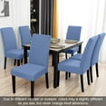 thumbnail image 2 of 6 Pcs Dining Chair Slipcover,High Stretch Removable Washable Chair Seat Protector Cover for Home Party Hotel Wedding Ceremony (Gray Blue), 2 of 8