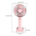 thumbnail image 3 of Yuarrent Mini ventilador de refrigeración portátil Personal ajustable 3 velocidades enfriador portátil para clima caliente soporte para Accesorios para electrodomésticos Rosado, 3 of 6
