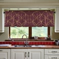 thumbnail image 3 of Yayeee Kitchen Curtains Tier Set of 2 Light Filtering 57"x24" Over Sink Window Panels, Circular Gold Pattern, 3 of 7