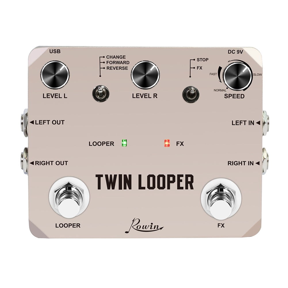 Rowin Looper Electric Guitar Effect Pedal Loop Station 11 Types TimeTrue Bypass
