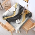 thumbnail image 2 of Black White Gray Gold Marble Pattern Square Tablecloth,Waterproof Square Table Cover,Wipeable Spillproof Washable Table Cover for Home Kitchen Party Decor 52"x52"(132x132cm), 2 of 6