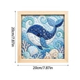 thumbnail image 2 of DIY No-Sew Kinusaiga Fabric Art Kit, Ocean Theme Kinusaiga Cut Cloth Handcraft Kit, Relaxing Handmade Art Project, 2 of 5