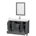 thumbnail image 2 of Wyndham Collection Sheffield 48" Wood/Metal Single Bathroom Vanity in Dark Gray, 2 of 4