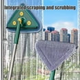 thumbnail image 4 of Vacemry Under $5 Extendable Window Cleaner, Telescoping Ceiling Wall Roof Dust Mop with Soft Microfiber Pad, Adjustable Pole for High Reach Glass Tile Surface Cleaning Tool, 4 of 6