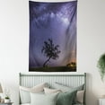 thumbnail image 4 of Nebula Tapestry, Tree and Milky Way Outer Space Galaxy Stars Theme Dreamy Modern Artwork Print, Wall Hanging for Bedroom Living Room Dorm Decor, 40W X 60L Inches, Purple Dark Green, by Ambesonne, 4 of 5