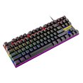 thumbnail image 1 of Teclado mecánico K80 de 87 teclas, interruptor azul, mezcla sensible, Color retroiluminado, teclado USB para juegos por cable de escritorio, 1 of 5