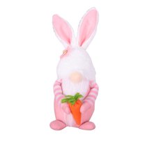 Vikakiooze Home Decor , Easter Cartoon Bunny Shape Cute Faceless Doll Candy Jar Decoration Ornaments
