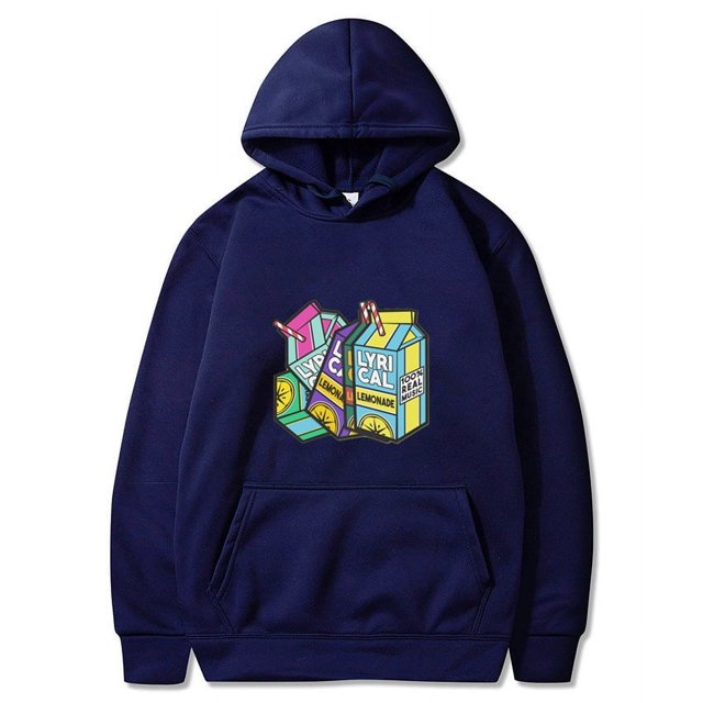 Lyrical Lemonade Lemon Print Plus Velvet Hooded Sweatshirt For Men And Women