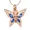 Rose/Blue, variant on Butterfly Urn Pendant Memory Necklace for Cremation Ashes Holder Keepsake Memorial Jewelry