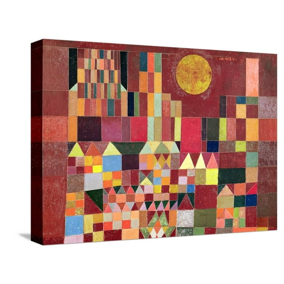 Art.com Castle and Sun Stretched Canvas Print Wall Art by Paul Klee, 16" x 12"