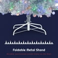 thumbnail image 5 of 6FT Silver Pre-Lit Artificial Christmas Tree with 800 Branch Tips,300 LED Lights and 11 Lighting Modes,Hinged Full Tree with Metal Stand,Slim Christmas Trees for Indoor and Outdoor Holiday Decor, 5 of 7