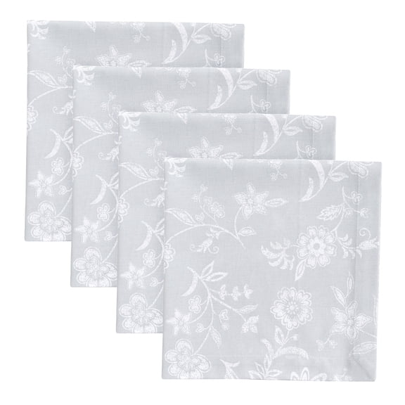 Split P Gray Ina Floral Napkin Set of 4
