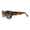 thumbnail image 6 of Womens Classy Mod Thick Plastic Rounded Rectangle Fashion Sunglasses All Brown, 6 of 8