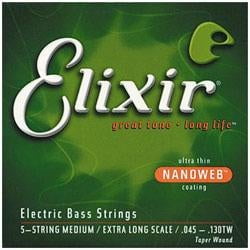 Elixir Nanoweb Bass 5-String Soft Strings